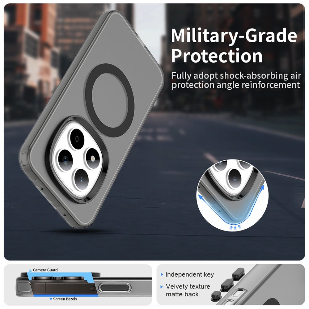 Techsuit Xiaomi Redmi Note 15 Pro 5G - Σκληρή Θήκη με Πλαίσιο Σιλικόνης και MagSafe - CandyCase MagSafe - Black