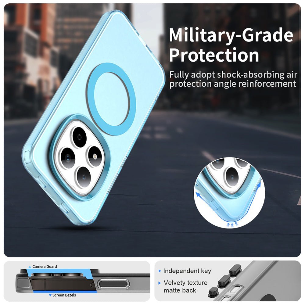Techsuit Xiaomi Redmi Note 15 Pro 5G - Σκληρή Θήκη με Πλαίσιο Σιλικόνης και MagSafe - CandyCase MagSafe - Blue