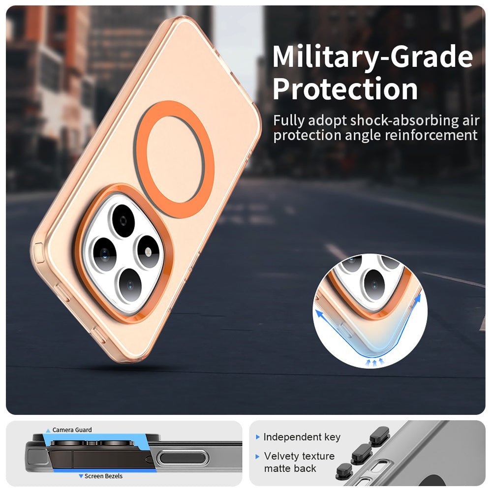 Techsuit Xiaomi Redmi Note 15 Pro 5G - Σκληρή Θήκη με Πλαίσιο Σιλικόνης και MagSafe - CandyCase MagSafe - Orange