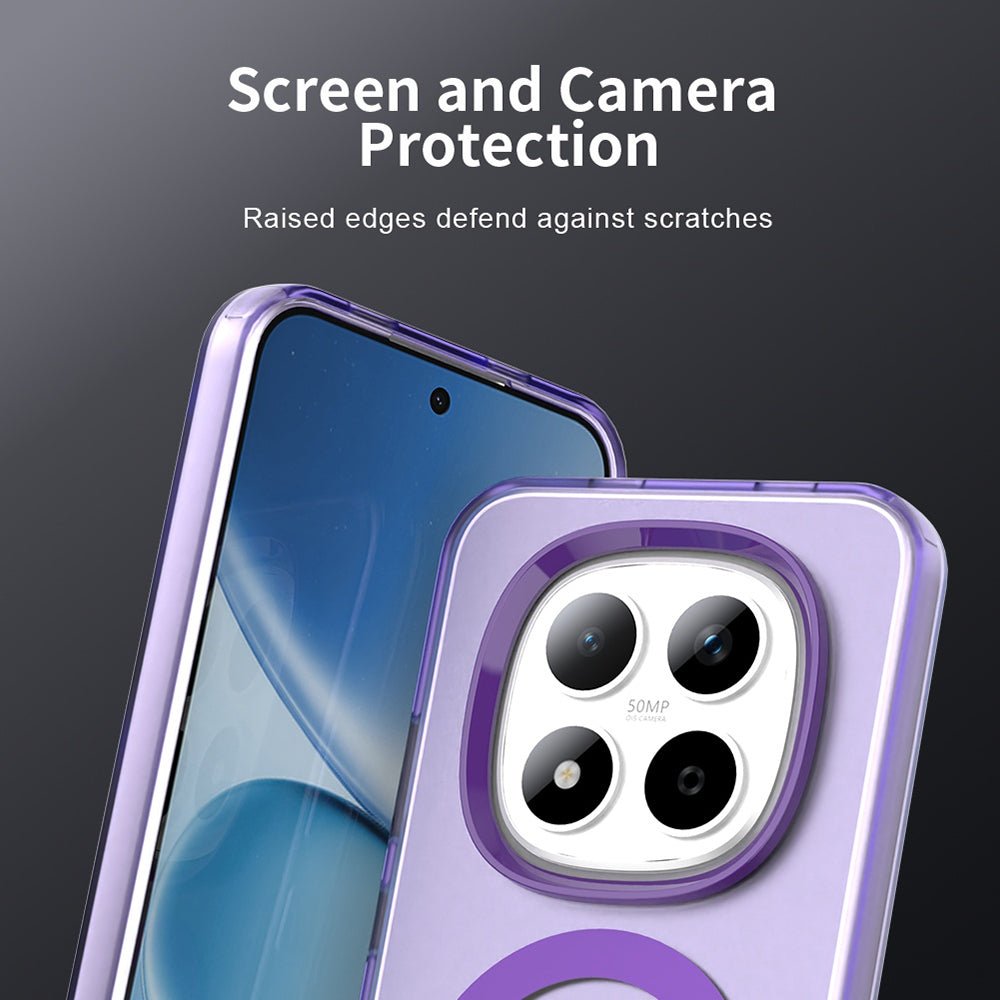 Techsuit Xiaomi Redmi Note 15 Pro 5G - Σκληρή Θήκη με Πλαίσιο Σιλικόνης και MagSafe - CandyCase MagSafe - Purple