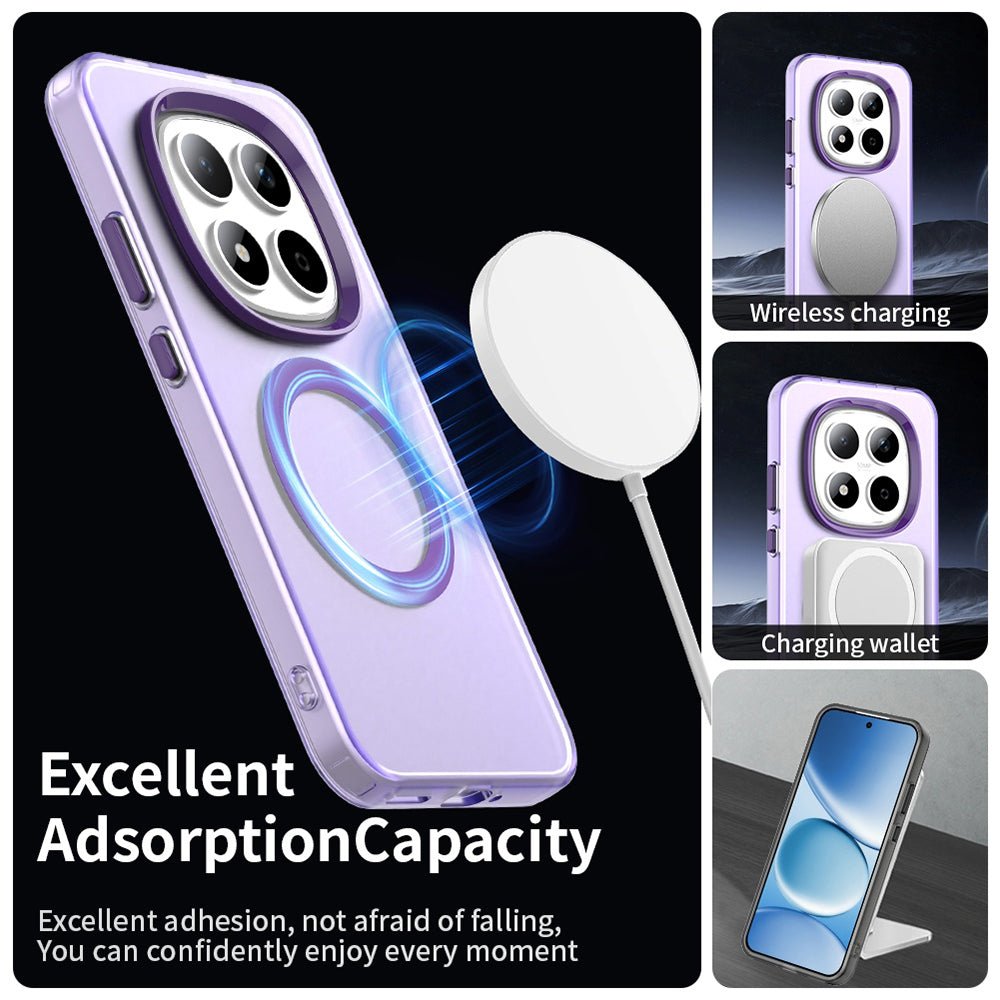 Techsuit Xiaomi Redmi Note 15 Pro 5G - Σκληρή Θήκη με Πλαίσιο Σιλικόνης και MagSafe - CandyCase MagSafe - Purple