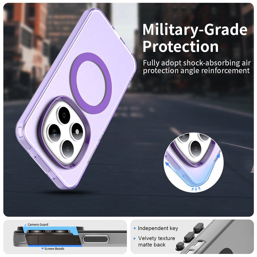 Techsuit Xiaomi Redmi Note 15 Pro 5G - Σκληρή Θήκη με Πλαίσιο Σιλικόνης και MagSafe - CandyCase MagSafe - Purple