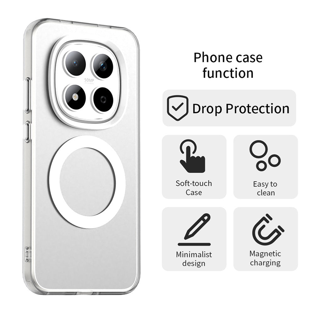 Techsuit Xiaomi Redmi Note 15 Pro 5G - Σκληρή Θήκη με Πλαίσιο Σιλικόνης και MagSafe - CandyCase MagSafe - White