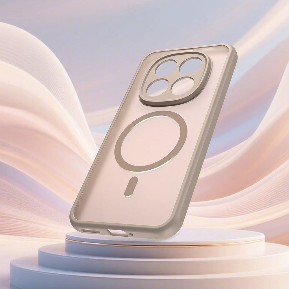 Techsuit Xiaomi Redmi Note 15 Pro 5G - Σκληρή Θήκη με Πλαίσιο Σιλικόνης και MagSafe - HaloFrost II MagSafe - Gold