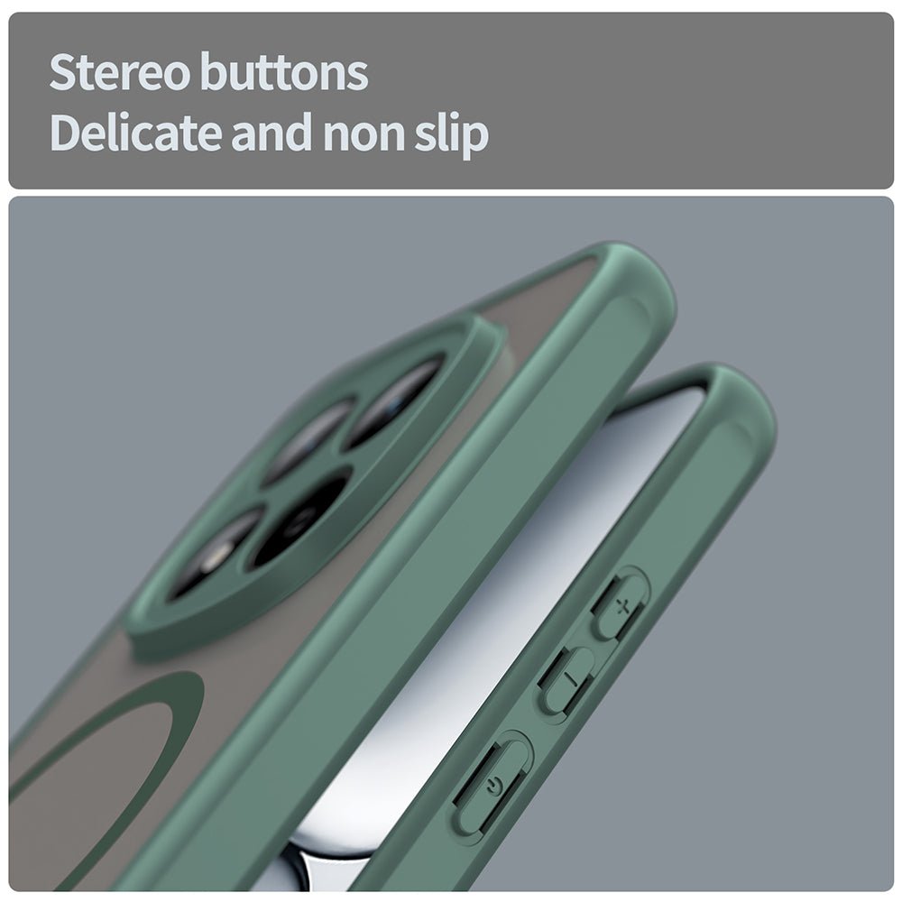Techsuit Xiaomi Redmi Note 15 Pro 5G - Σκληρή Θήκη με Πλαίσιο Σιλικόνης και MagSafe - HaloFrost II MagSafe - Green
