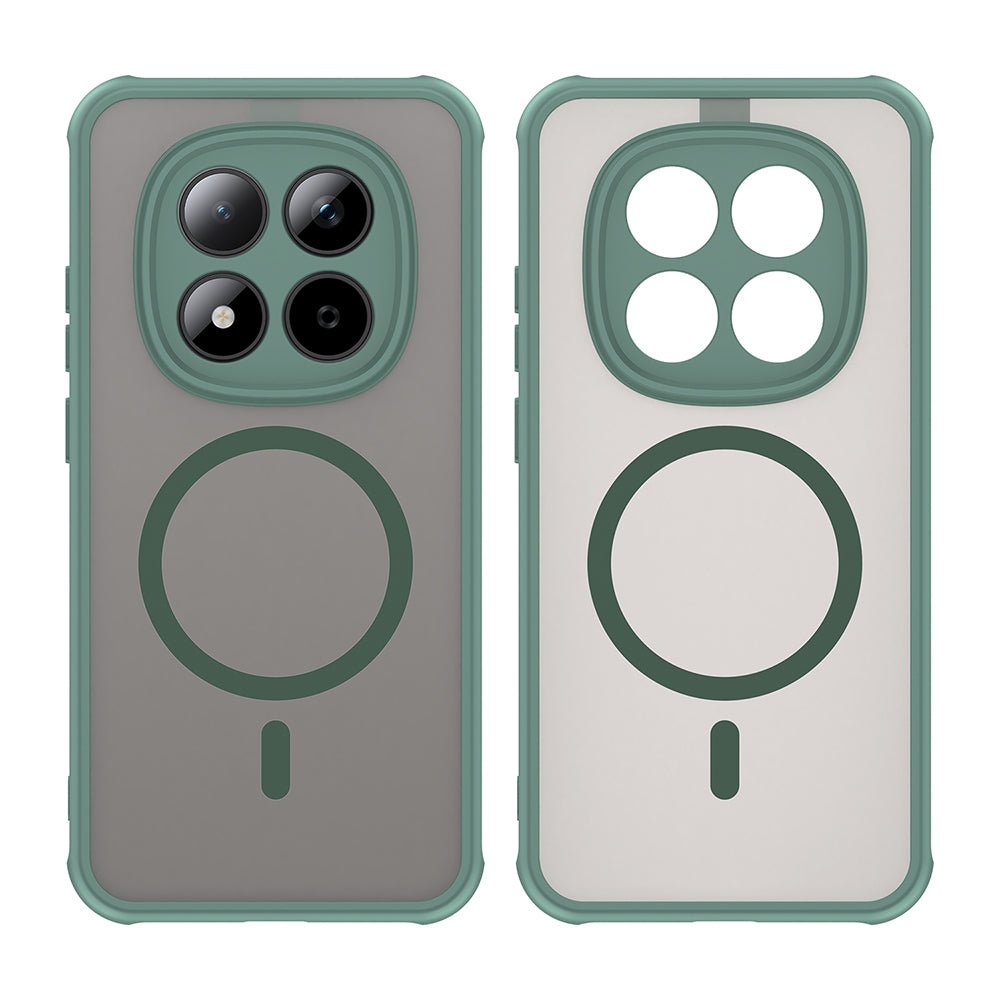 Techsuit Xiaomi Redmi Note 15 Pro 5G - Σκληρή Θήκη με Πλαίσιο Σιλικόνης και MagSafe - HaloFrost II MagSafe - Green