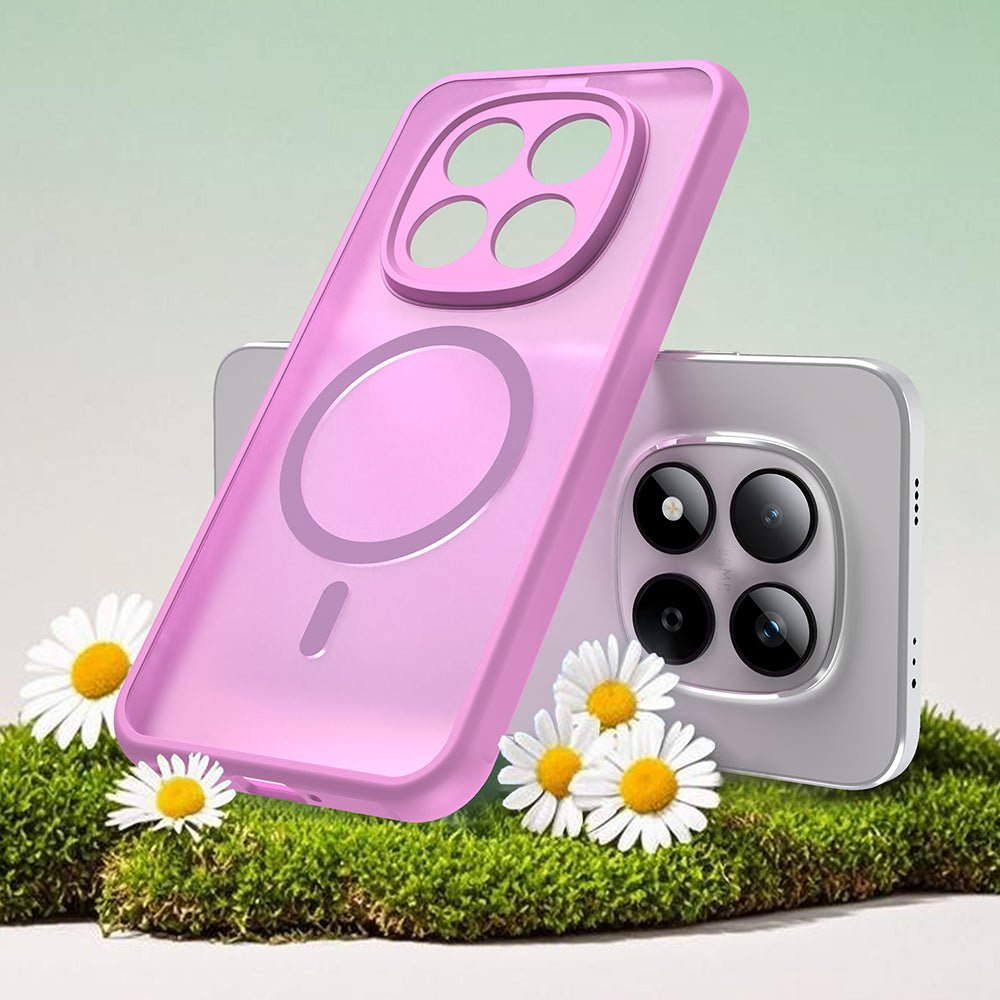 Techsuit Xiaomi Redmi Note 15 Pro 5G - Σκληρή Θήκη με Πλαίσιο Σιλικόνης και MagSafe - HaloFrost II MagSafe - Pink