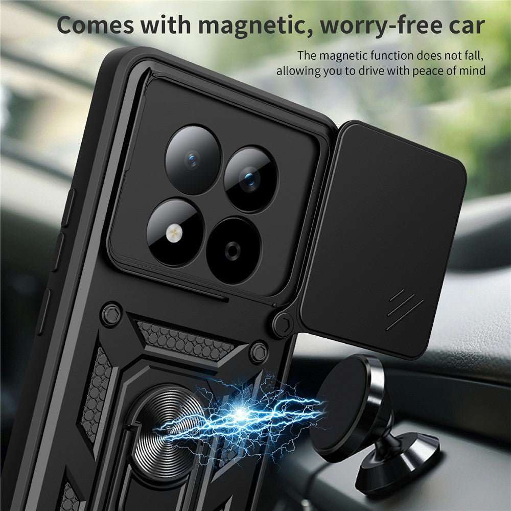 Techsuit Xiaomi Redmi Note 15 Pro 5G - Σκληρή Θήκη με Προστασία Καμερών και Δαχτυλίδι Συγκράτησης - CamShield Series - Black