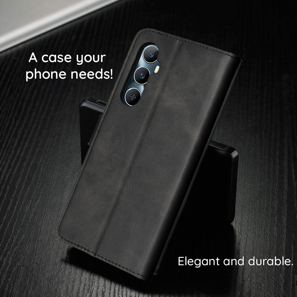 Techsuit Xiaomi Redmi Note 15 Pro 5G - Θήκη Πορτοφόλι από Δερματίνη με Stand - Diary Book - Black