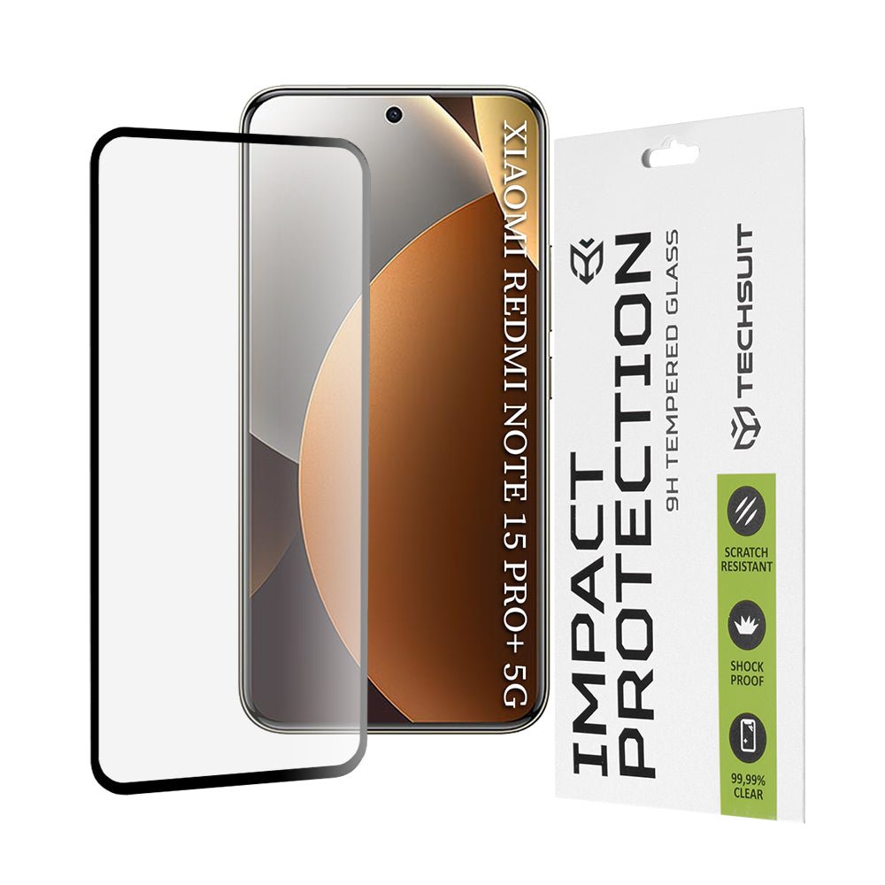 Techsuit Xiaomi Redmi Note 15 Pro Plus 5G / Poco M8 Pro 5G - Full Screen Full Glue Αντιχαρακτικό Γυαλί Οθόνης - 3D Curved Screen - Black