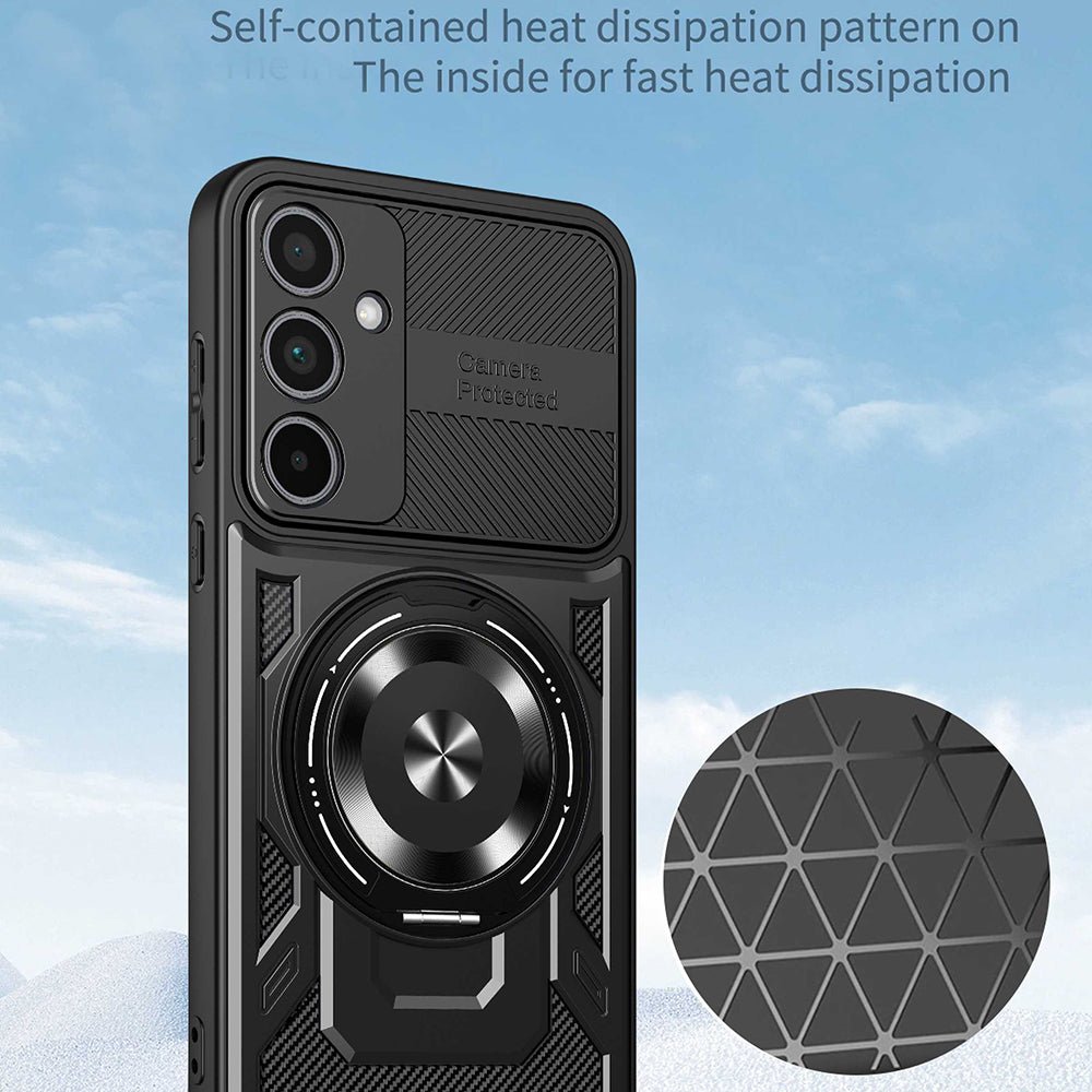 Techsuit Xiaomi Redmi Note 15 Pro Plus 5G / Poco M8 Pro 5G - Σκληρή Θήκη με Δαχτυλίδι Συγκράτησης - RuggedCam - Black