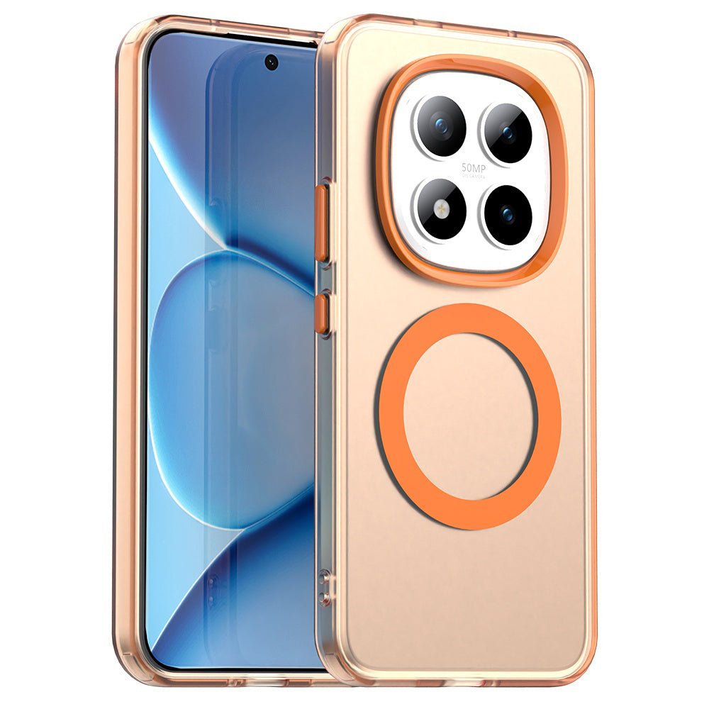 Techsuit Xiaomi Redmi Note 15 Pro Plus 5G / Poco M8 Pro 5G - Σκληρή Θήκη με Πλαίσιο Σιλικόνης και MagSafe - CandyCase MagSafe - Orange