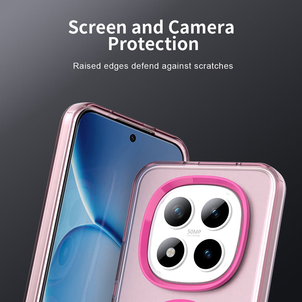 Techsuit Xiaomi Redmi Note 15 Pro Plus 5G / Poco M8 Pro 5G - Σκληρή Θήκη με Πλαίσιο Σιλικόνης και MagSafe - CandyCase MagSafe - Pink
