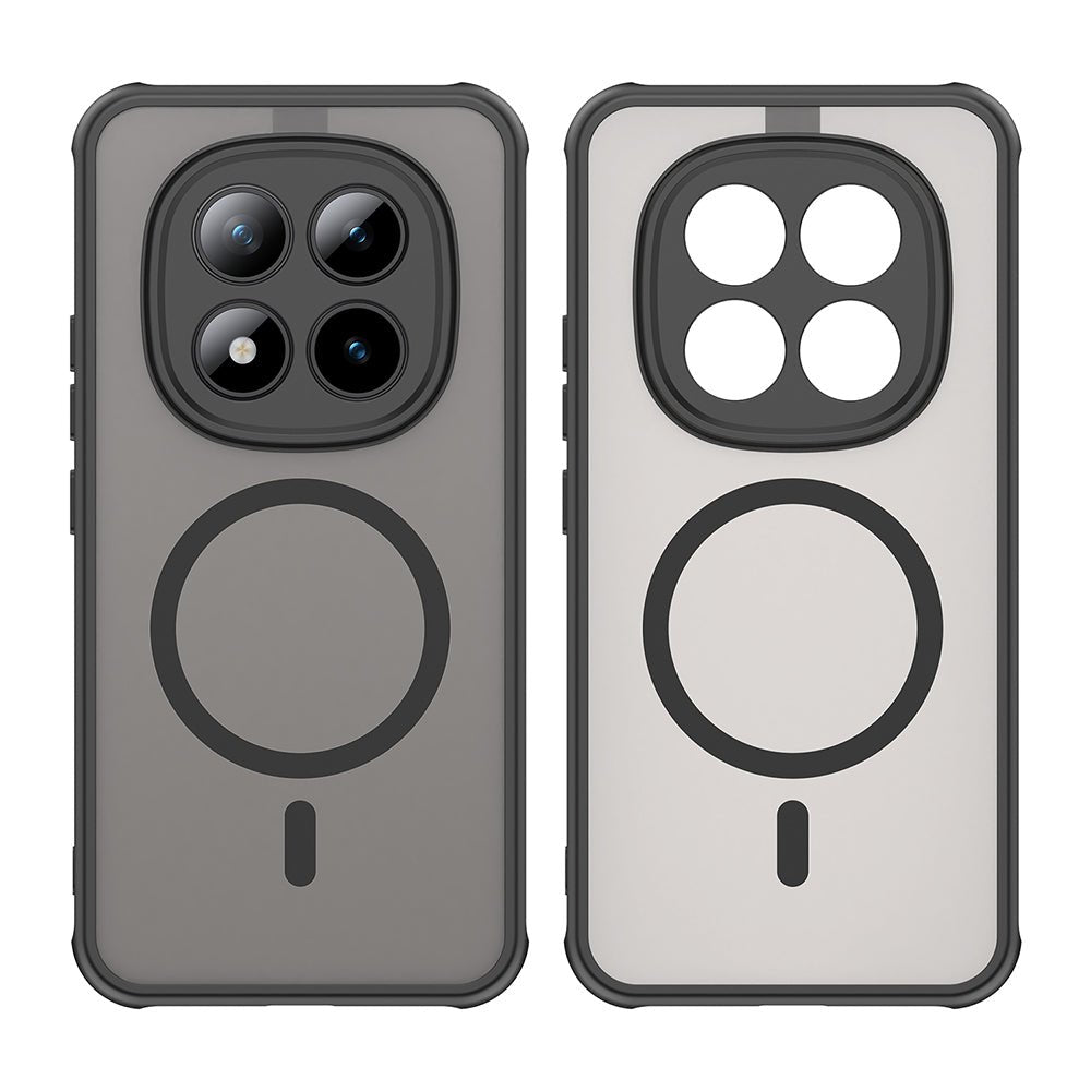 Techsuit Xiaomi Redmi Note 15 Pro Plus 5G / Poco M8 Pro 5G - Σκληρή Θήκη με Πλαίσιο Σιλικόνης και MagSafe - HaloFrost II MagSafe - Black