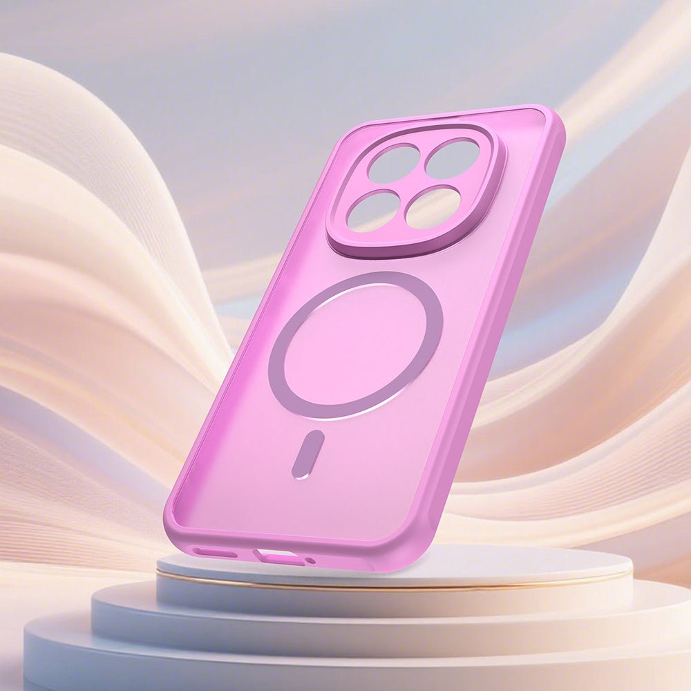 Techsuit Xiaomi Redmi Note 15 Pro Plus 5G / Poco M8 Pro 5G - Σκληρή Θήκη με Πλαίσιο Σιλικόνης και MagSafe - HaloFrost II MagSafe - Pink