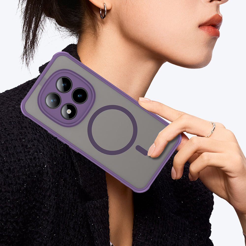 Techsuit Xiaomi Redmi Note 15 Pro Plus 5G / Poco M8 Pro 5G - Σκληρή Θήκη με Πλαίσιο Σιλικόνης και MagSafe - HaloFrost II MagSafe - Purple