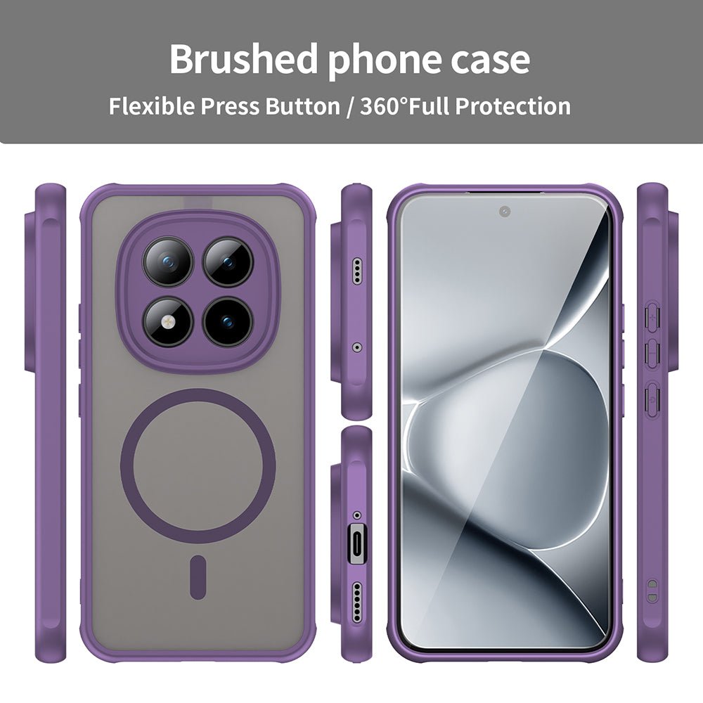 Techsuit Xiaomi Redmi Note 15 Pro Plus 5G / Poco M8 Pro 5G - Σκληρή Θήκη με Πλαίσιο Σιλικόνης και MagSafe - HaloFrost II MagSafe - Purple