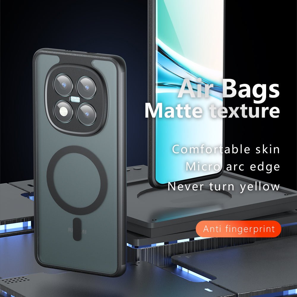 Techsuit Xiaomi Redmi Note 15 Pro Plus 5G / Poco M8 Pro 5G - Σκληρή Θήκη με Πλαίσιο Σιλικόνης και MagSafe - PureFrost MagSafe - Frosted Black