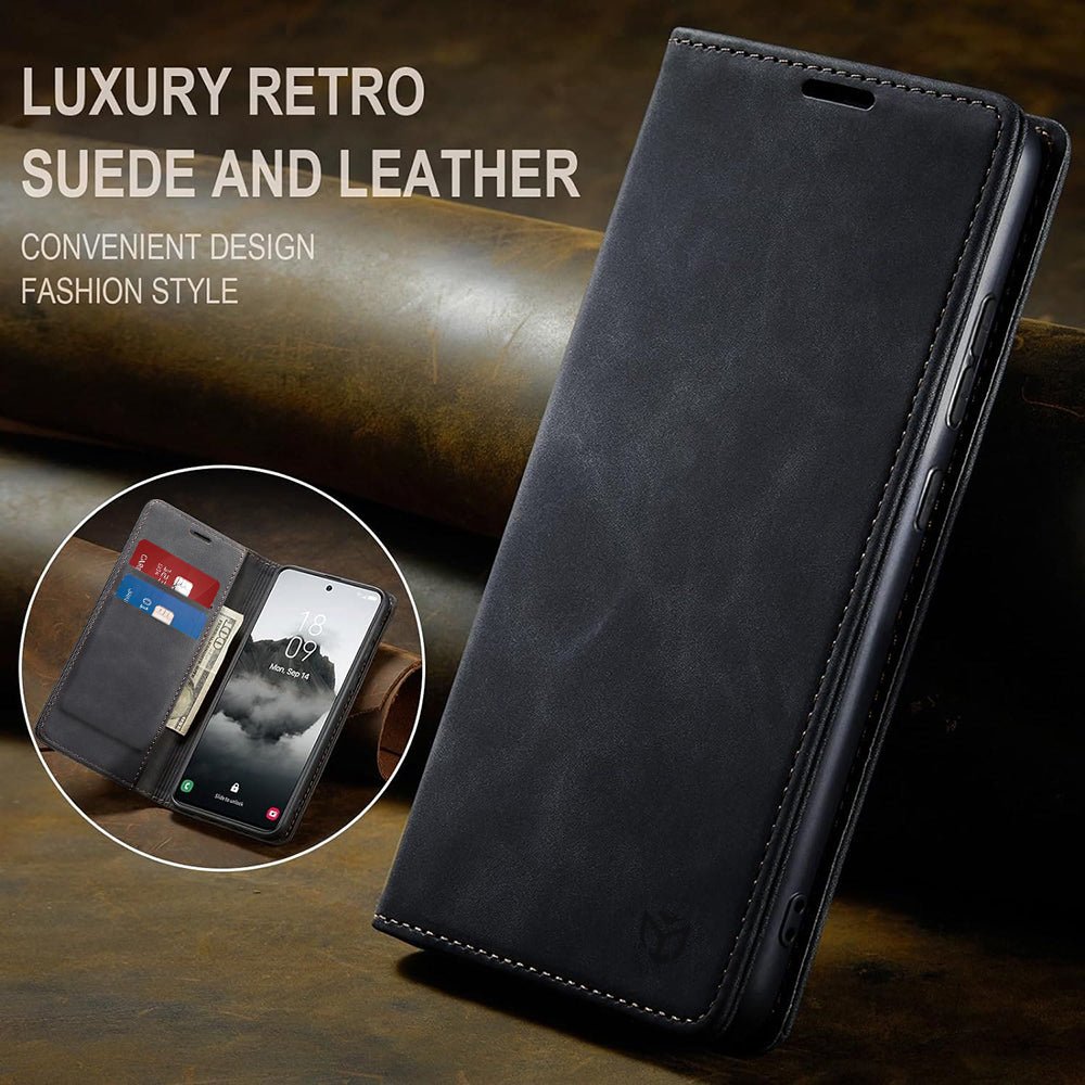 Techsuit Xiaomi Redmi Note 15 Pro Plus 5G / Poco M8 Pro 5G - Θήκη Πορτοφόλι από Δερματίνη με Stand - Confy Cover - Black