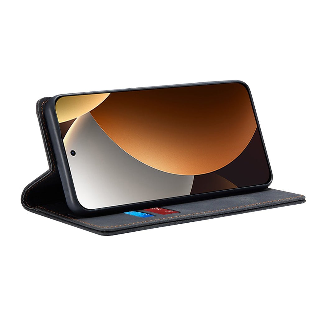 Techsuit Xiaomi Redmi Note 15 Pro Plus 5G / Poco M8 Pro 5G - Θήκη Πορτοφόλι από Δερματίνη με Stand - Confy Cover - Black