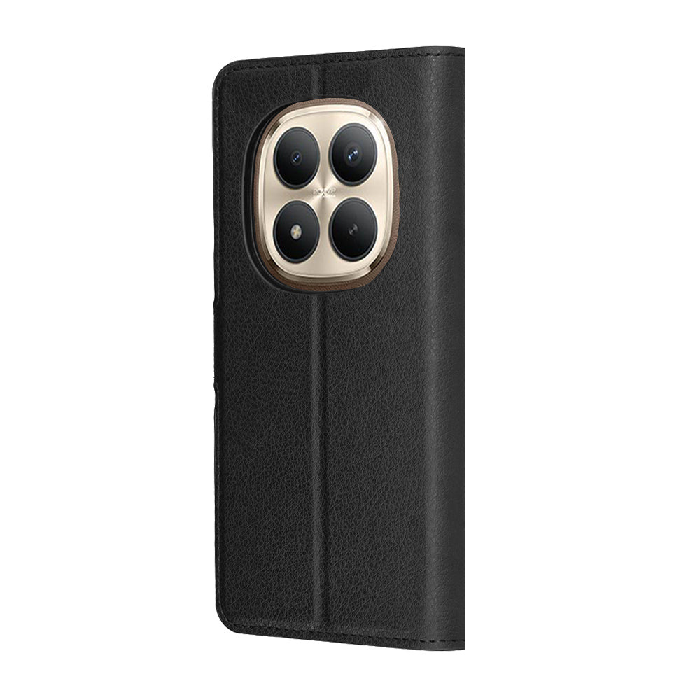 Techsuit Xiaomi Redmi Note 15 Pro Plus 5G / Poco M8 Pro 5G - Θήκη Πορτοφόλι από Δερματίνη με Stand - Leather Folio - Black