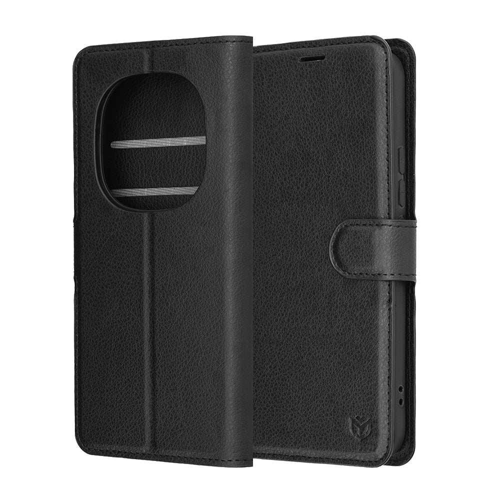 Techsuit Xiaomi Redmi Note 15 Pro Plus 5G / Poco M8 Pro 5G - Θήκη Πορτοφόλι από Δερματίνη με Stand - Leather Folio - Black