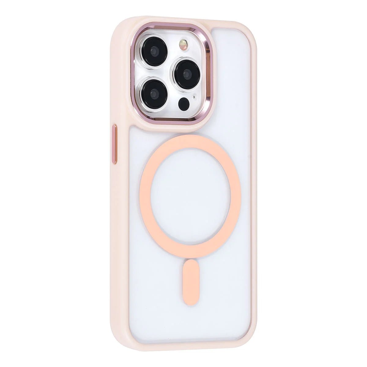 Tuniq iPhone 15 Pro - MagSafe - Σκληρή Θήκη με Πλαίσιο Σιλικόνης - Ροζ / Διάφανη