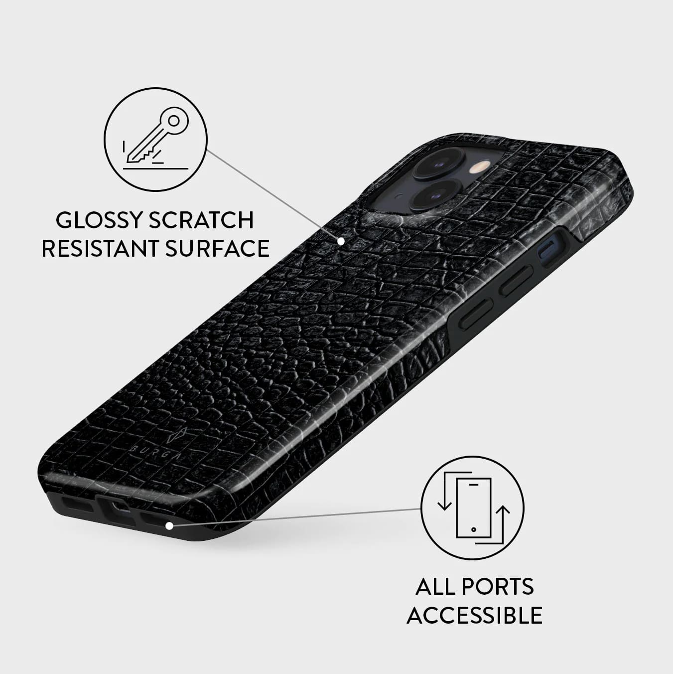 Burga iPhone 15 Plus Fashion Tough MagSafe Σκληρή Θήκη με MagSafe - Reaper's Touch