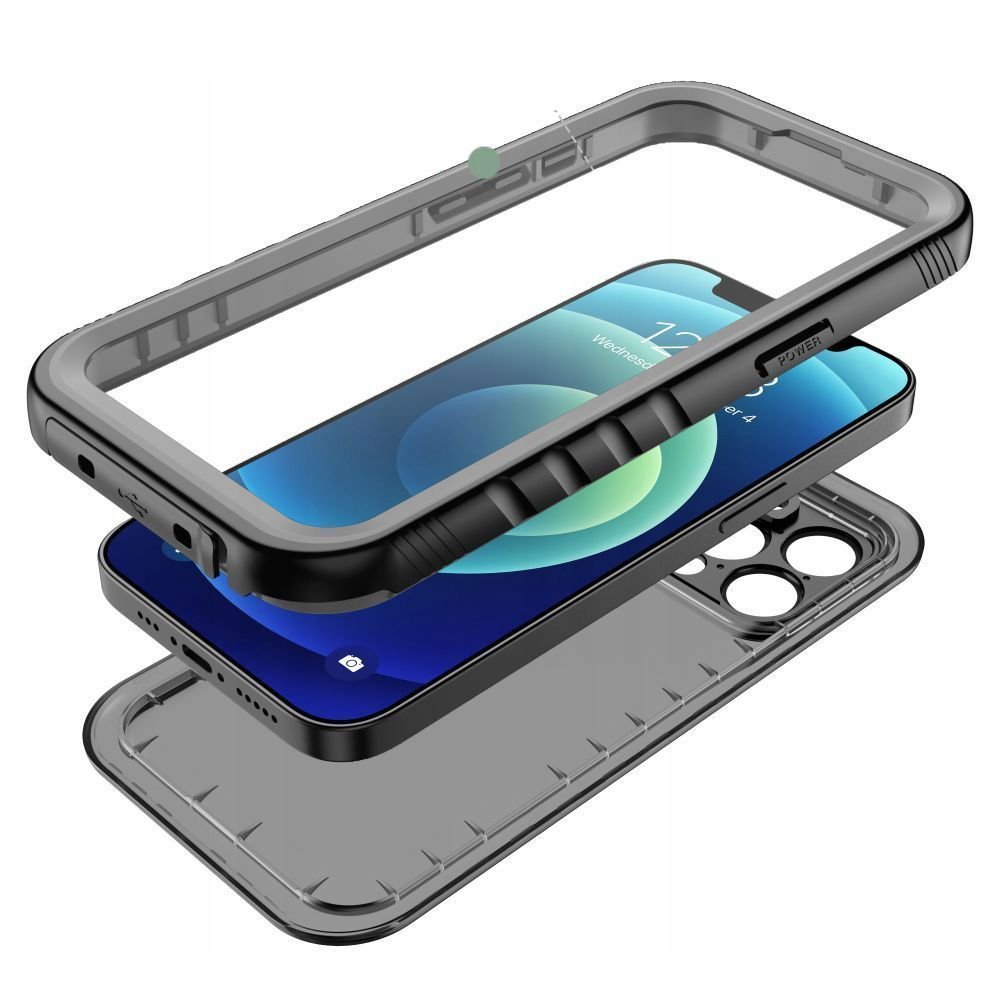 Tech - Protect iPhone 15 Pro Shellbox IP68 Αδιάβροχη Θήκη με Κορδόνι και MagSafe - Black