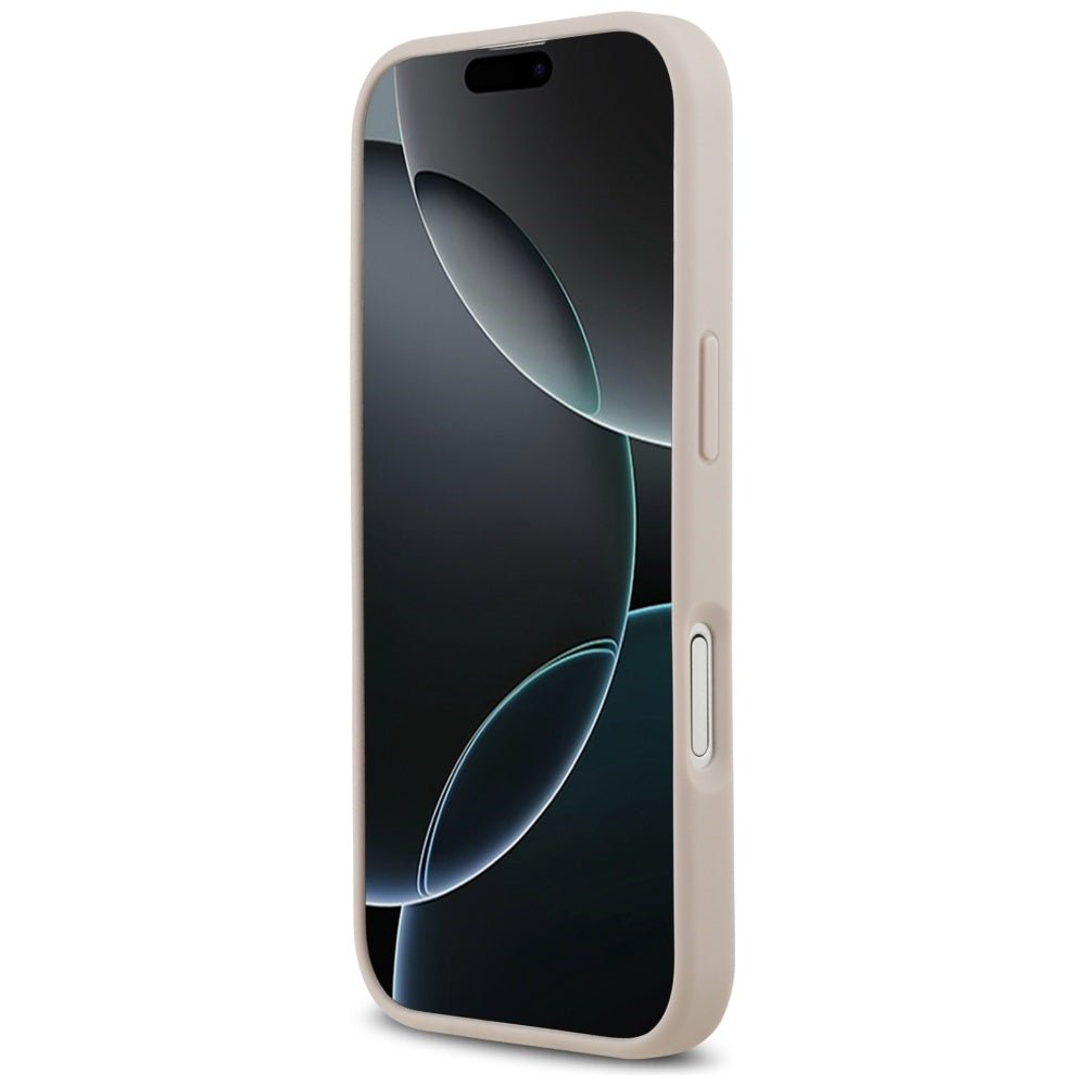 Guess iPhone 17 - 4G Circle Classic Logo MagSafe - Θήκη με Επένδυση Συνθετικού Δέρματος - Pink - GUHMP17SP4PGRSGP