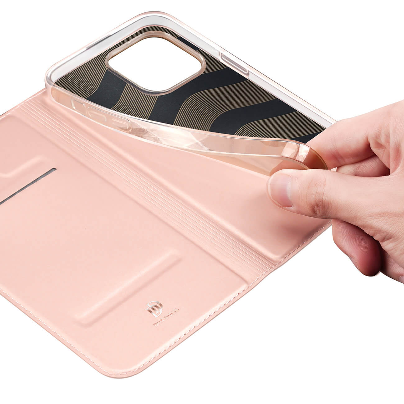 Dux Ducis iPhone 14 Pro Flip Stand Case Θήκη Βιβλίο - Rose Gold