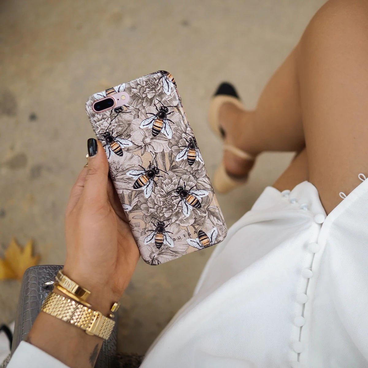 Burga Samsung Galaxy S22 Ultra Fashion Tough Σκληρή Θήκη - Honey Bee