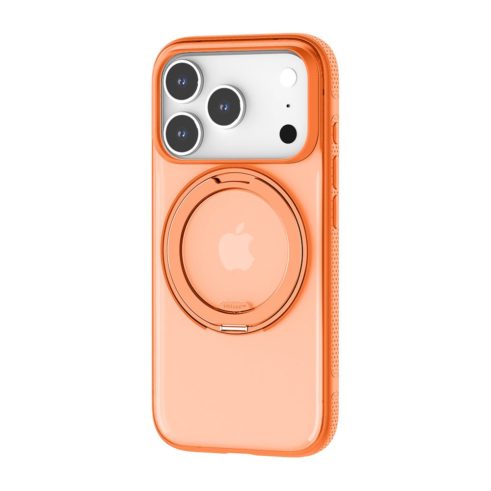 Torras iPhone 17 Pro Max - Σκληρή θήκη με Περιστρεφόμενο Stand / MagSafe - Ostand R Fitness Series - Orange
