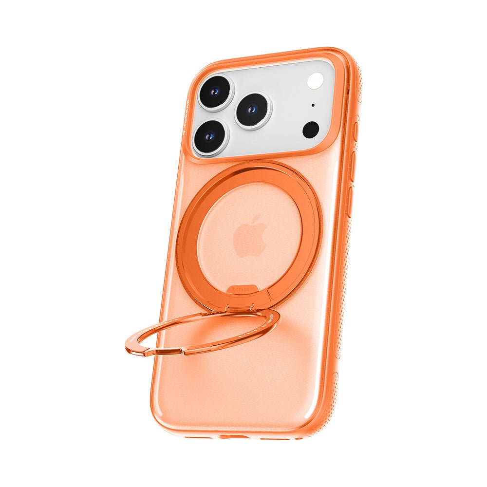 Torras iPhone 17 Pro Max - Σκληρή θήκη με Περιστρεφόμενο Stand / MagSafe - Ostand R Fitness Series - Orange