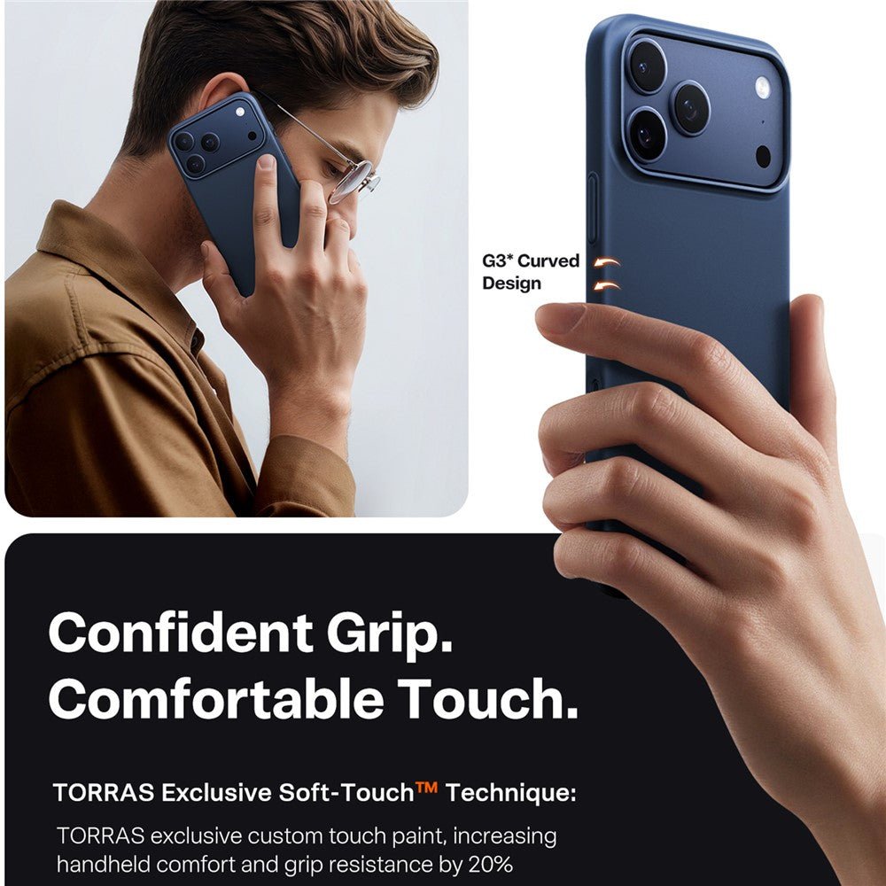 Torras iPhone 17 Pro Max - Θήκη Σιλικόνης με MagSafe - SlimFit Series - Navy Blue