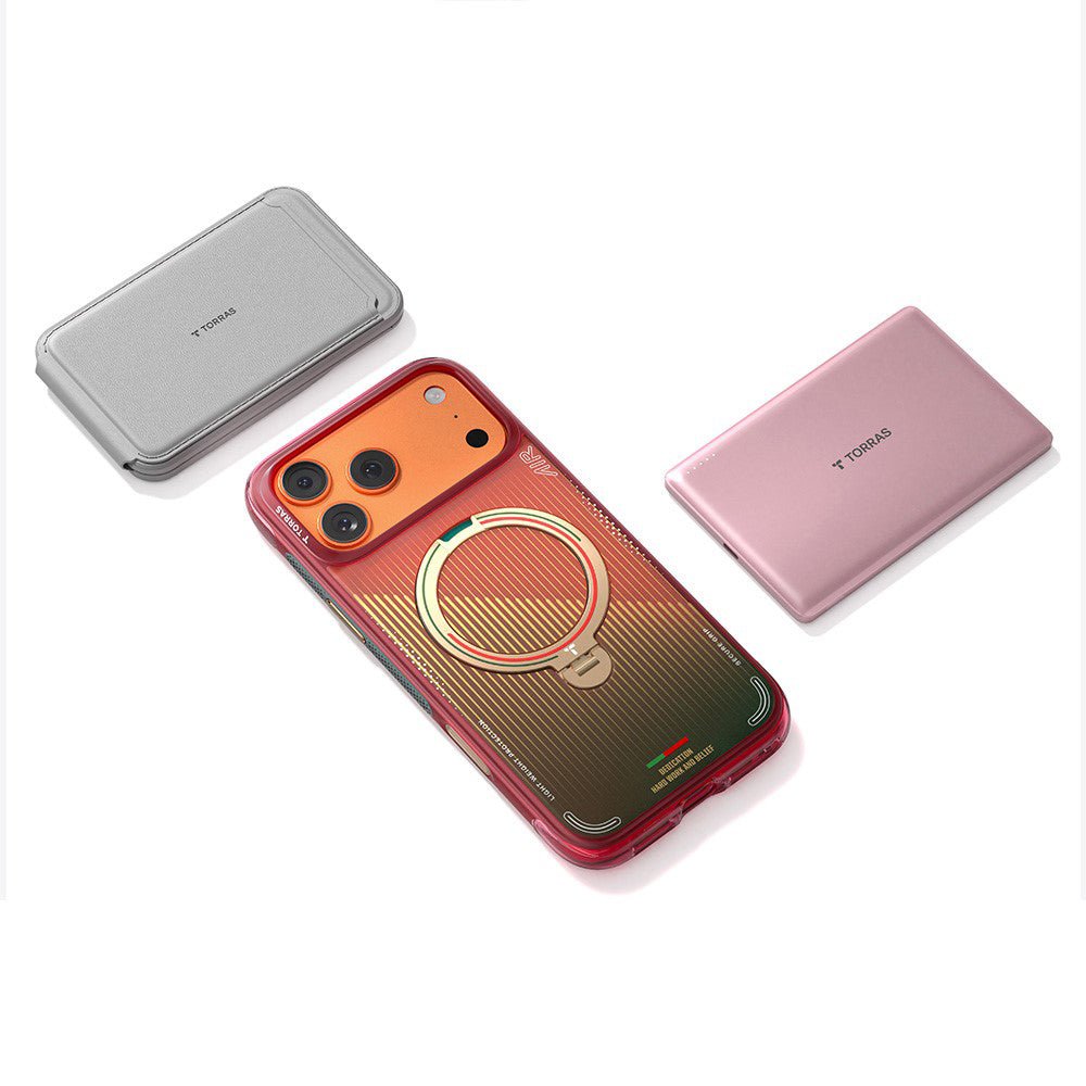 Torras iPhone 17 Pro - Σκληρή θήκη με Περιστρεφόμενο Stand / MagSafe - Ostand O3 Air Series - Wave of Passion