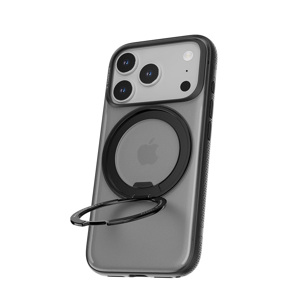 Torras iPhone 17 Pro - Σκληρή θήκη με Περιστρεφόμενο Stand / MagSafe - Ostand R Fitness Series - Διάφανη