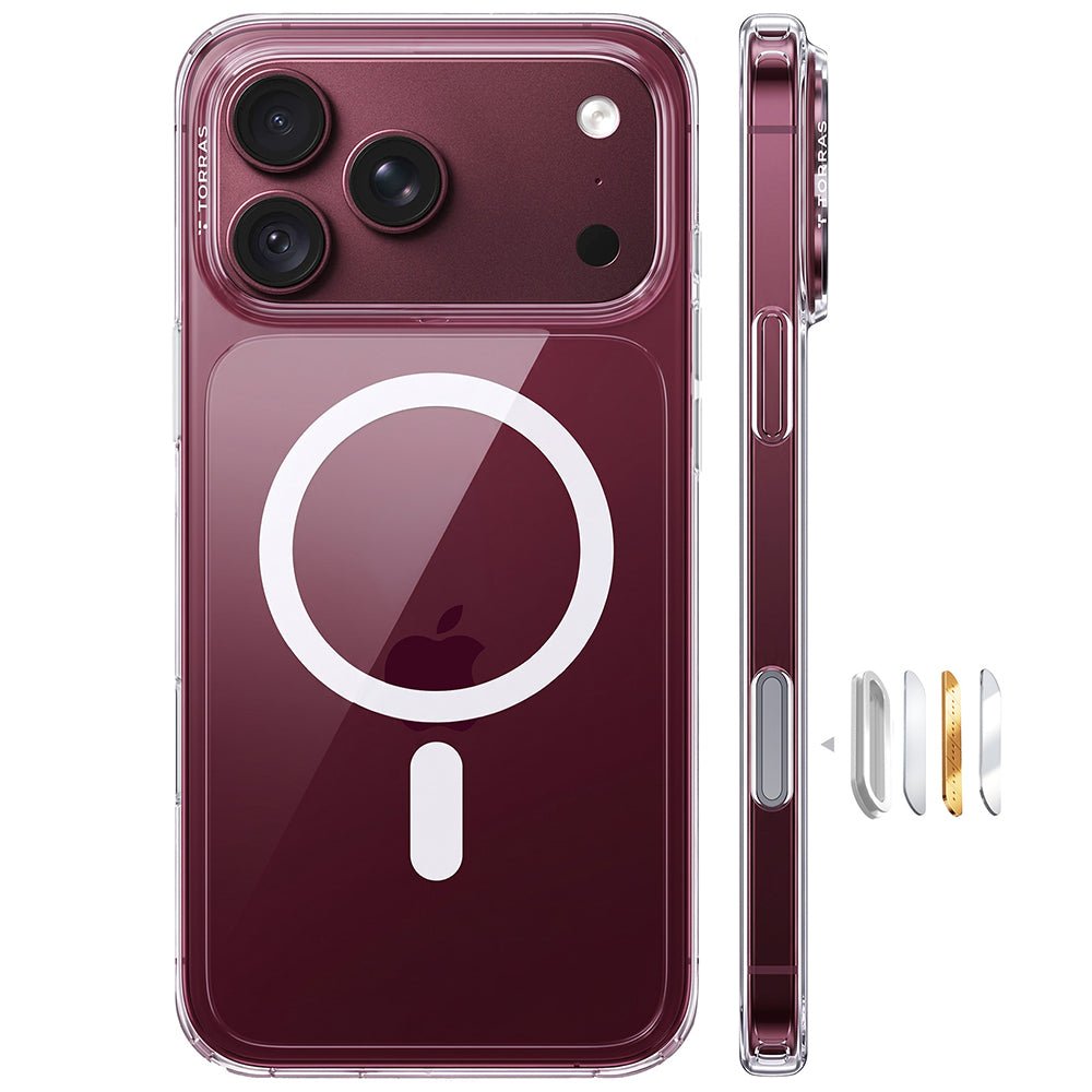 Torras iPhone 18 Pro / iPhone 17 Pro - Σκληρή Θήκη με Πλαίσιο Σιλικόνης και MagSafe - Guardian Magnetic Series - Clear