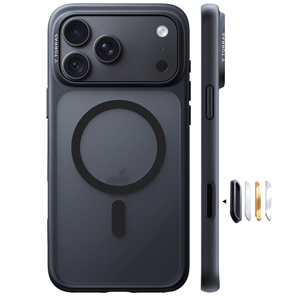 Torras iPhone 18 Pro Max / iPhone 17 Pro Max - Σκληρή Θήκη με Πλαίσιο Σιλικόνης και MagSafe - Guardian Magnetic Series - Black