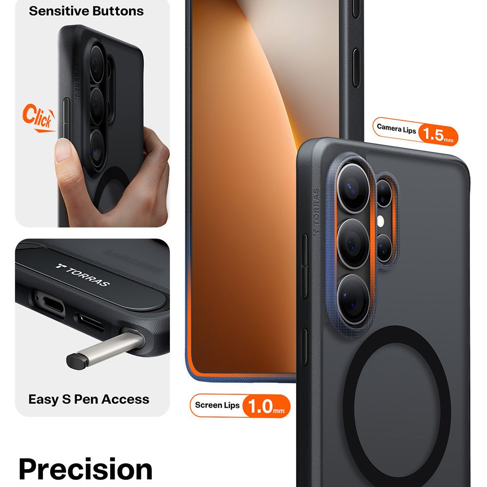 Torras Samsung Galaxy S26 Ultra - Σκληρή θήκη με MagSafe και Stand - Pstand - Black