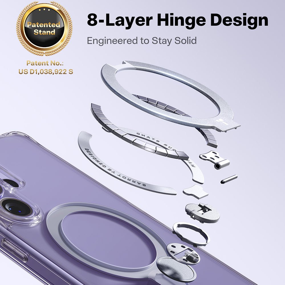 Torras Samsung Galaxy S26 Ultra - Σκληρή θήκη με Περιστρεφόμενο Stand / MagSafe - Ostand Spin Series - Clear