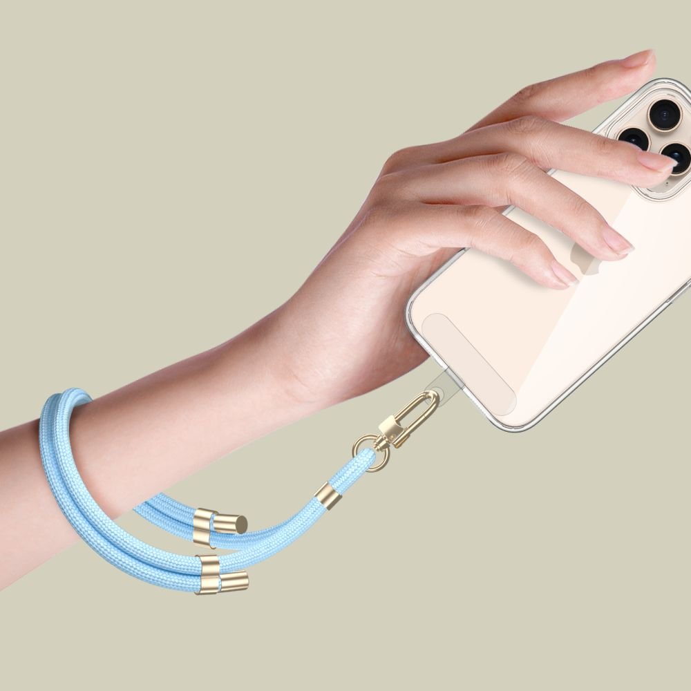 Tech - Protect C4S Rope Wrist Strap - Universal Λουράκι Καρπού για Θήκη Κινητού - Baby Blue / Gold