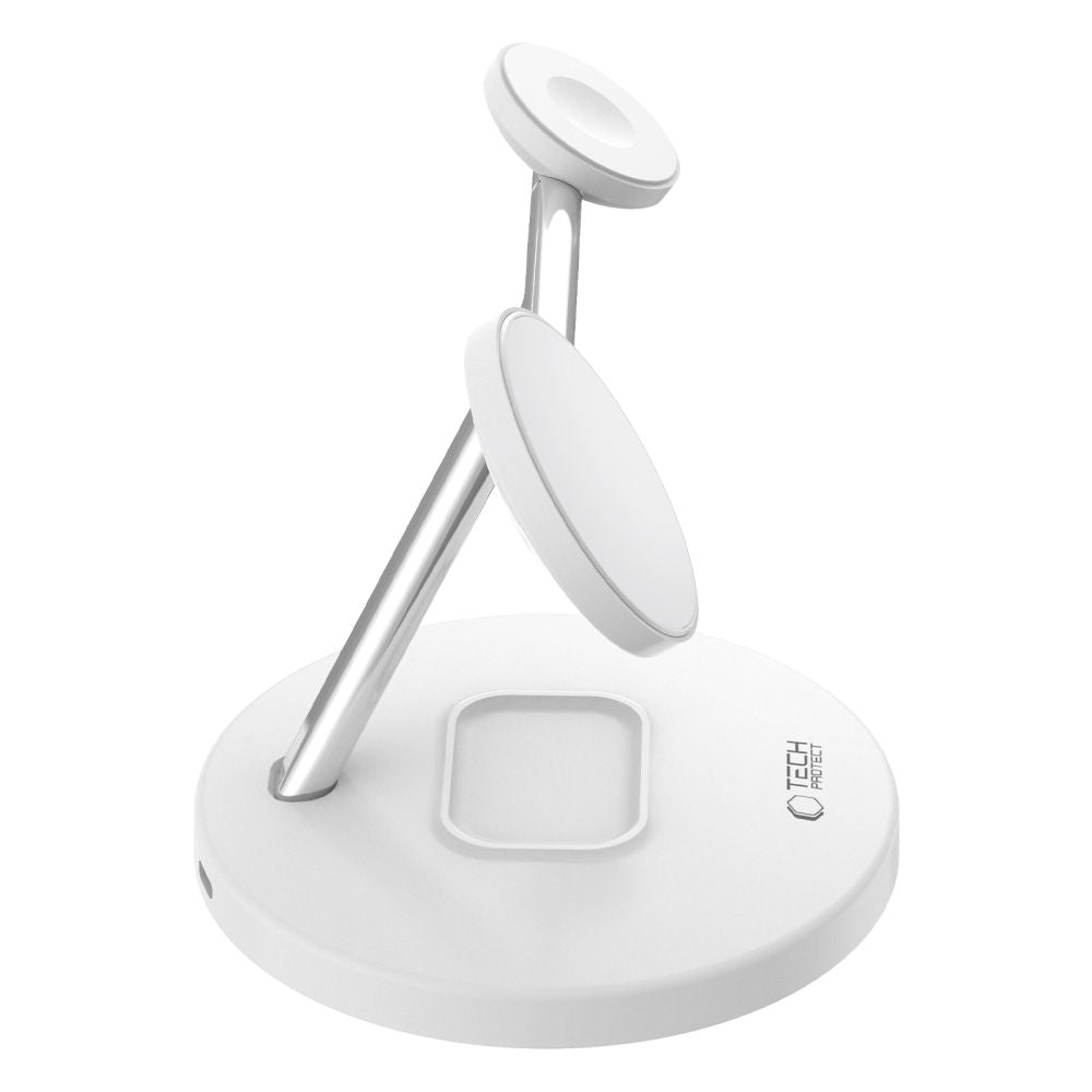 Tech - Protect A35 3in1 Ασύρματος Μαγνητικός Φορτιστής MagSafe 15W - White