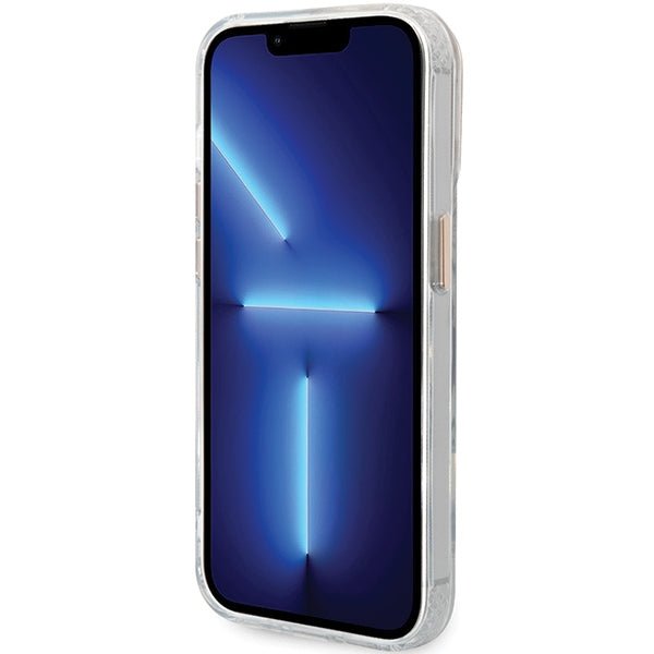 Guess iPhone 15 Pro Metal Outline MagSafe Σκληρή Θήκη με Πλαίσιο Σιλικόνης και MagSafe - Gold - GUHMP15LHTRMD