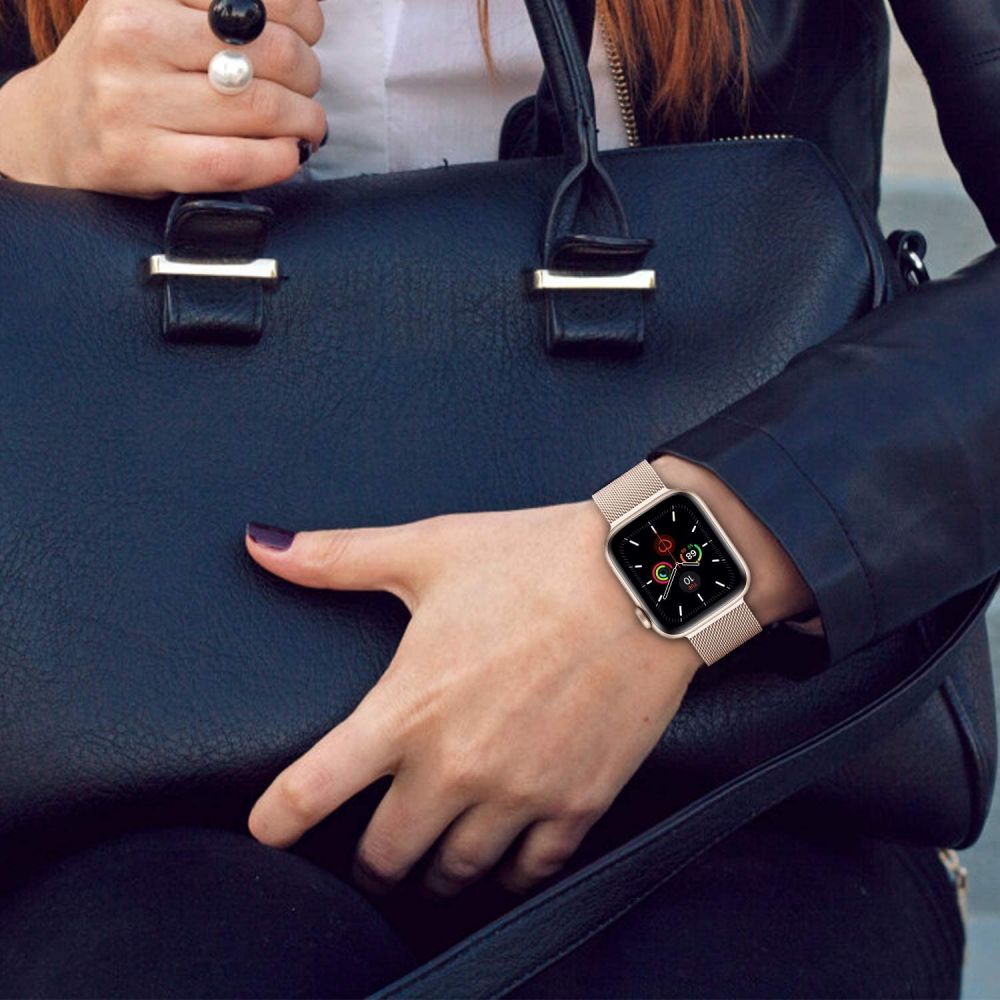 Tech - Protect Λουράκι Apple Watch 8/9/10/11 - SE (1/2/3) - 40/41/42mm MilaneseBand από Ανοξείδωτο Ατσάλι - Gold