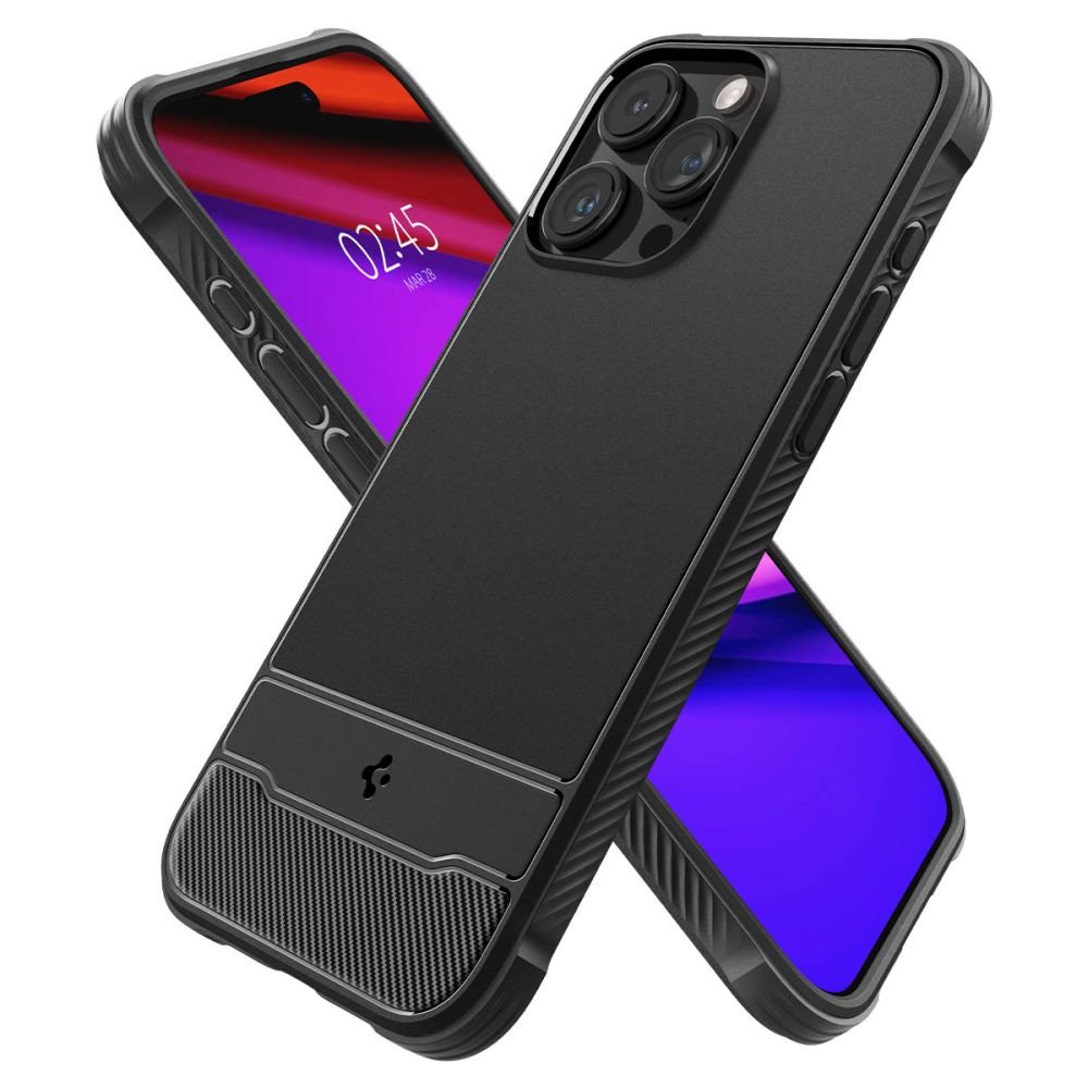 Spigen iPhone 15 Pro Max Rugged Armor Mag Θήκη TPU με MagSafe - Matte Black