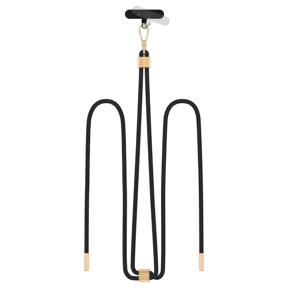 Tech - Protect C2S Rope CrossBody Strap - Universal Λουράκι για Θήκη Κινητού - Black / Gold
