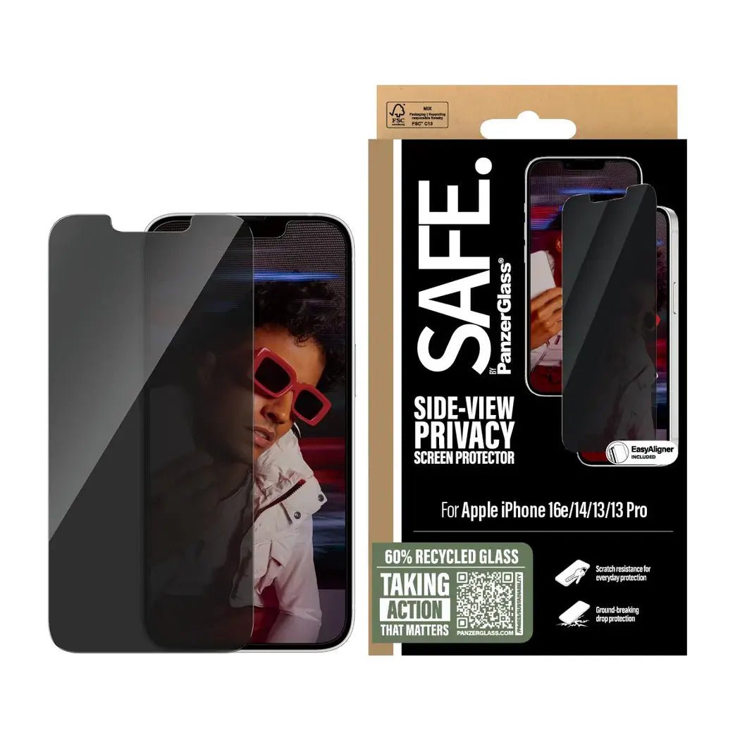 Safe by PanzerGlass iPhone 13 / 13 Pro / 14 / 16e Privacy Ultra - Wide Fit Full Screen Αντιχαρακτικό Γυαλί Οθόνης - Black