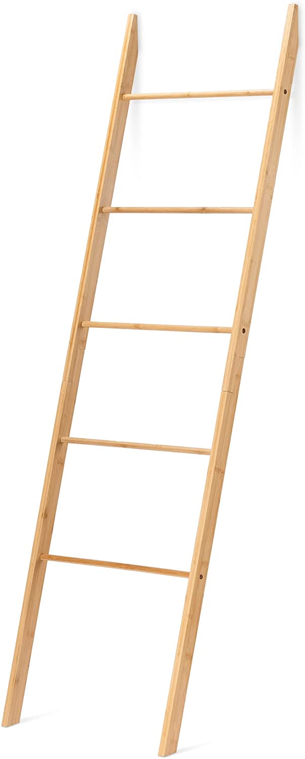 Navaris Σκάλα / Βάση Στήριξης για Πετσέτες από Μπαμπού με 5 Ράγες - Light Brown - 59202.24