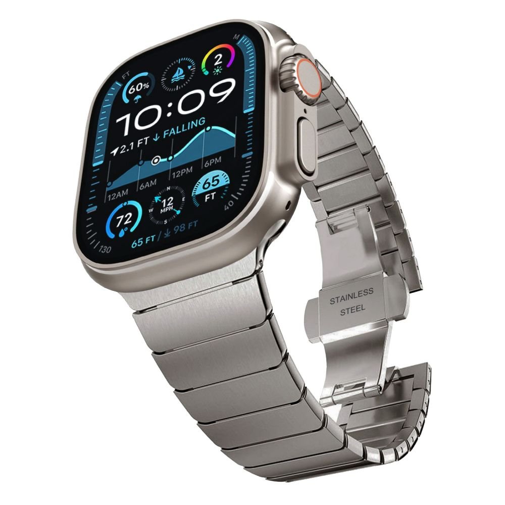 Tech - Protect Λουράκι Apple Watch 4/5/6/7/8/9/10/11 - SE (1/2/3) - Ultra (1/2/3) - 42/44/45/49mm LinkBand από Ανοξείδωτο Ατσάλι - Titanium